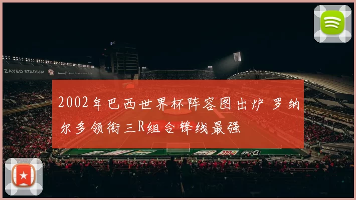 2002年巴西世界杯阵容图出炉 罗纳尔多领衔三R组合锋线最强